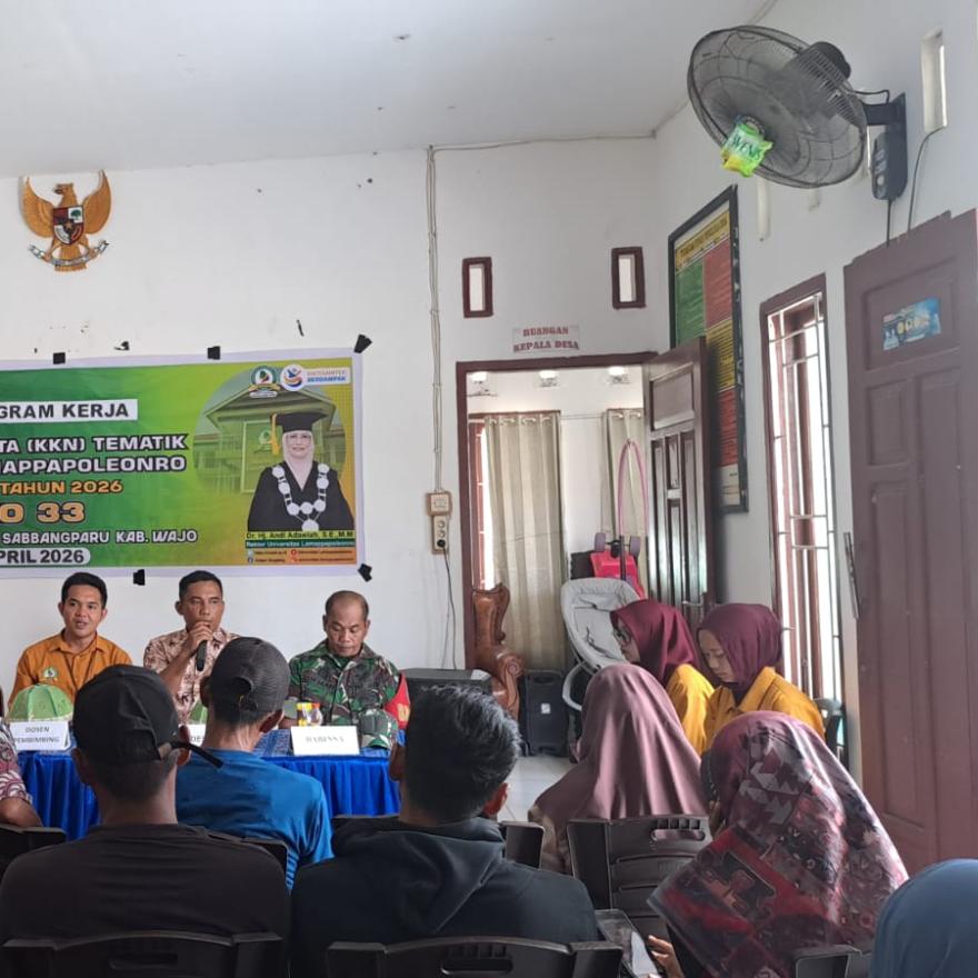 Seminar Program Kerja Kuliah Kerja Nyata (KKN) Tematik Universitas Lamappapoleonro Angkatan V 